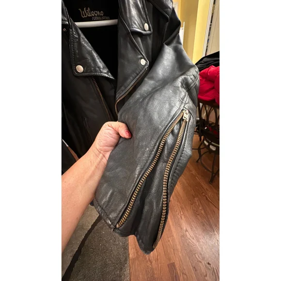 Wilsons Leather Open Road Motorcycle Jacket -38 Vintage - Picture 6 of 7
